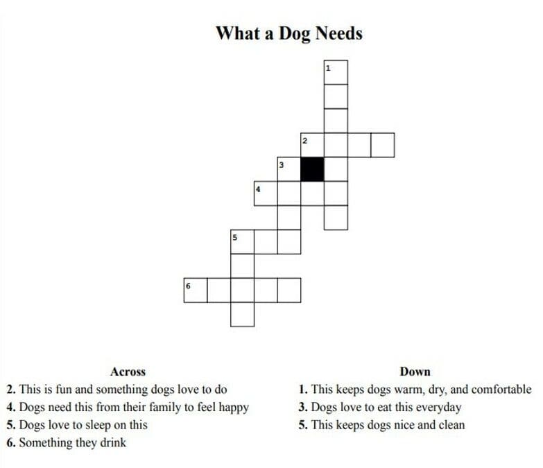 Dogs Needs Crossword