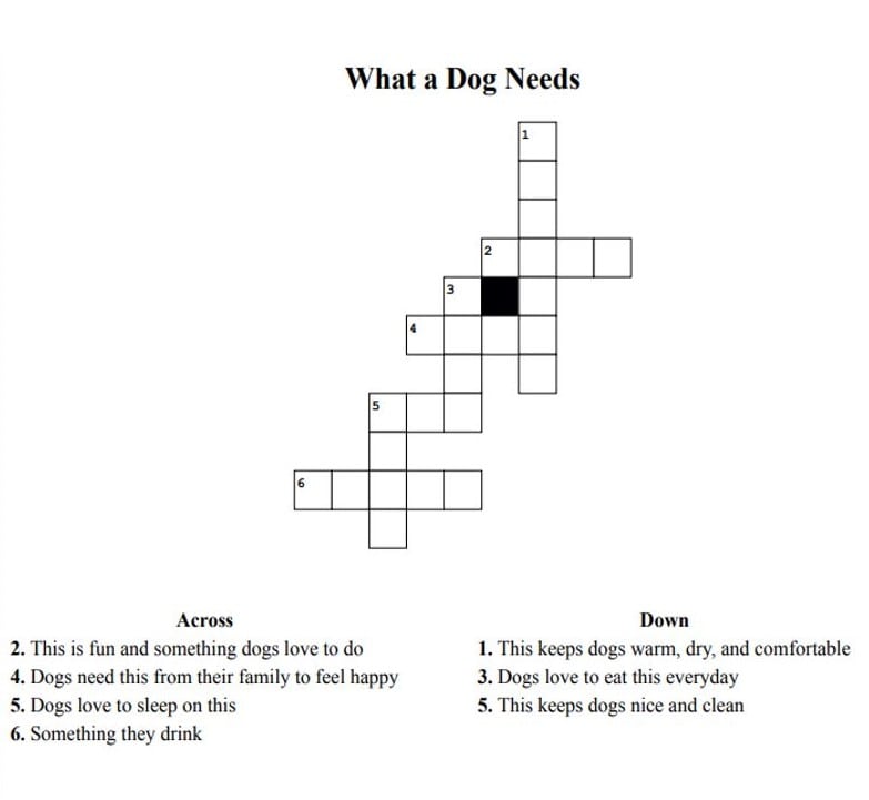 Dogs NEed Crossword 