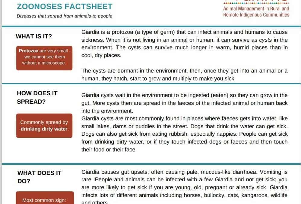 Giardia – Zoonoses Fact Sheet